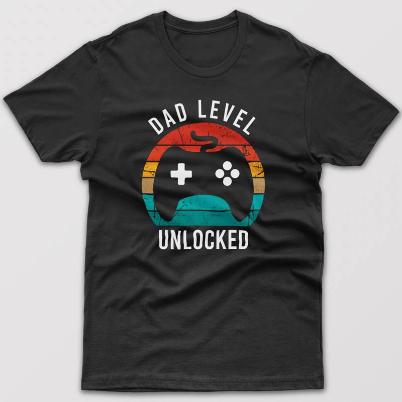 dad-level-unlocked-t-shirt