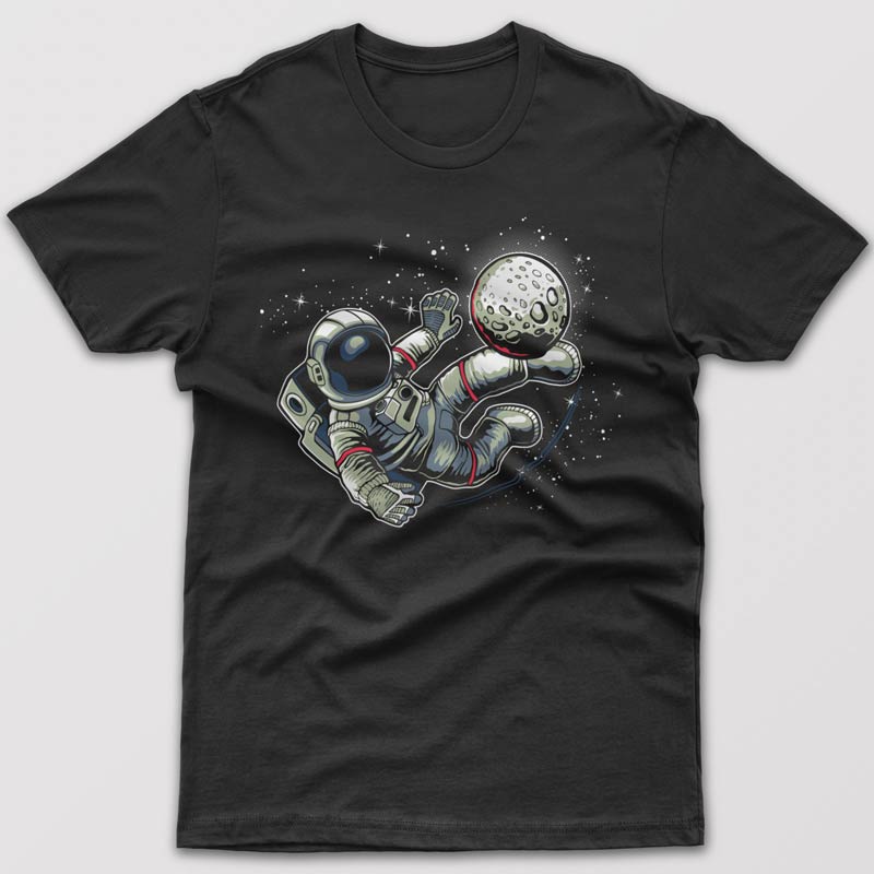 Astronaut-soccer-graphic-t-shirt