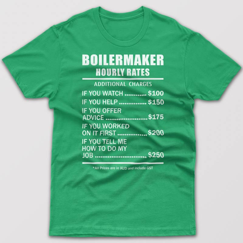 Boilermaker Hourly Rates - T-shirt