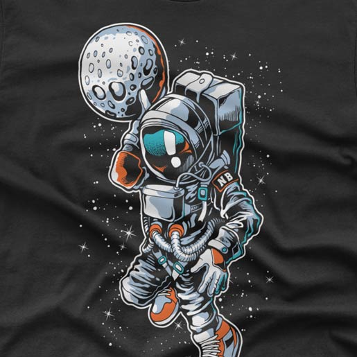 Astronaut Bowling - T-shirt