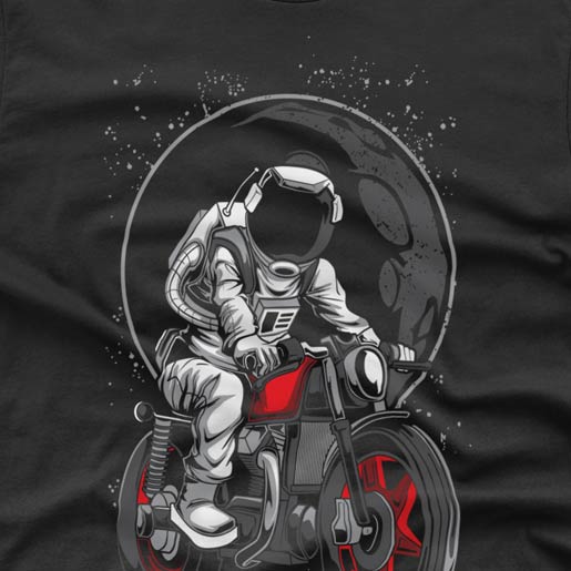 Astronaut Biker - T-shirt