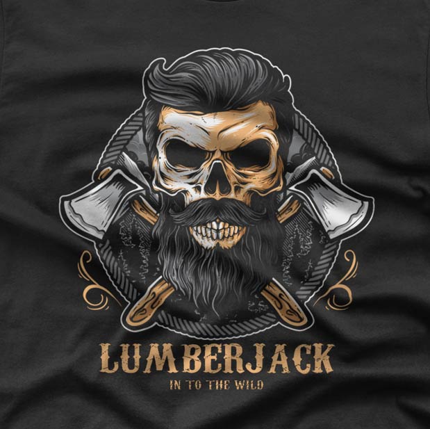 Lumberjack Skull - T-shirt