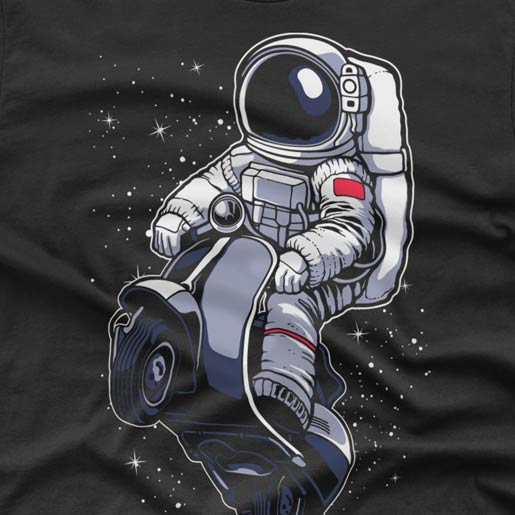 Astronaut Scooter - T-shirt