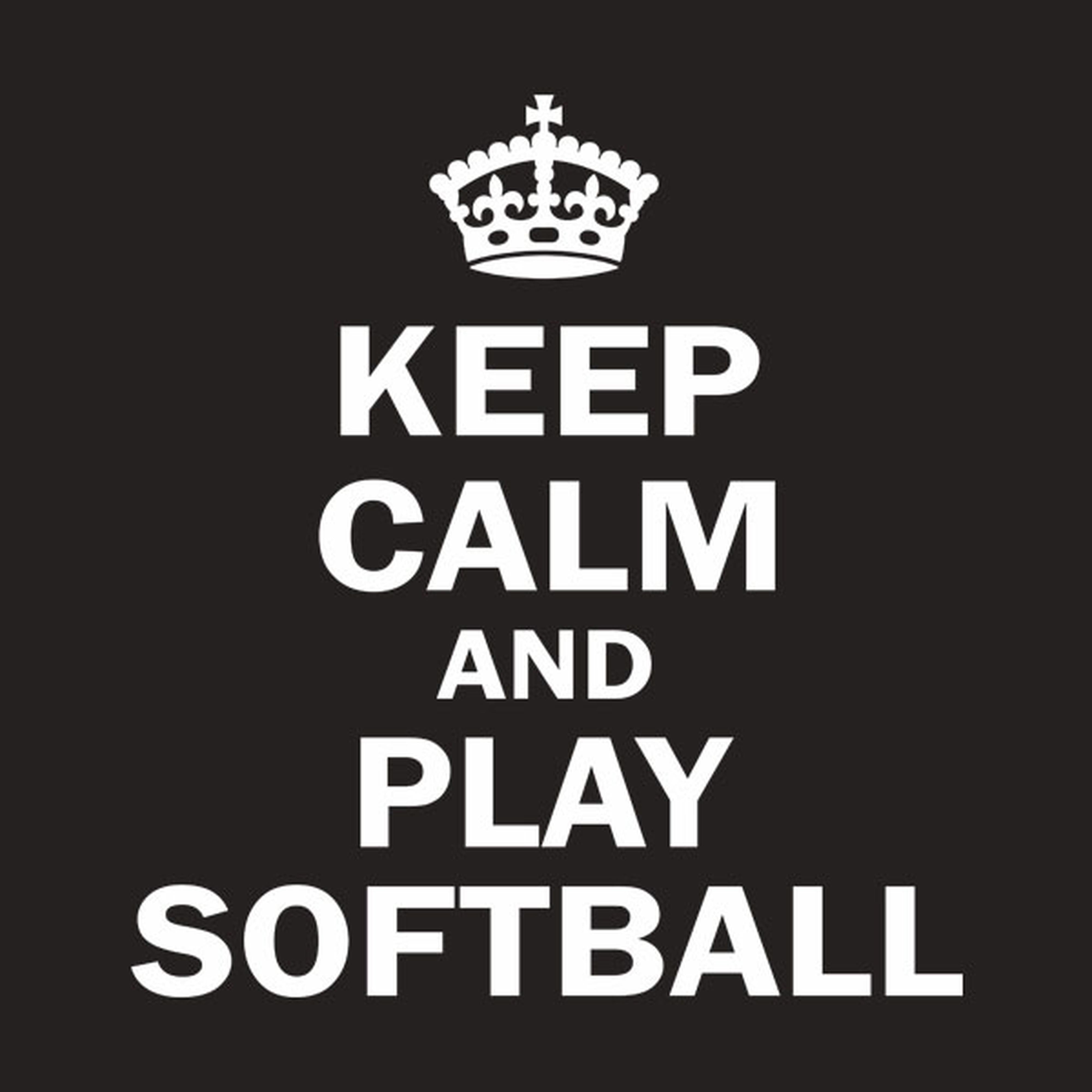 Keep calm and play softball - T-shirt