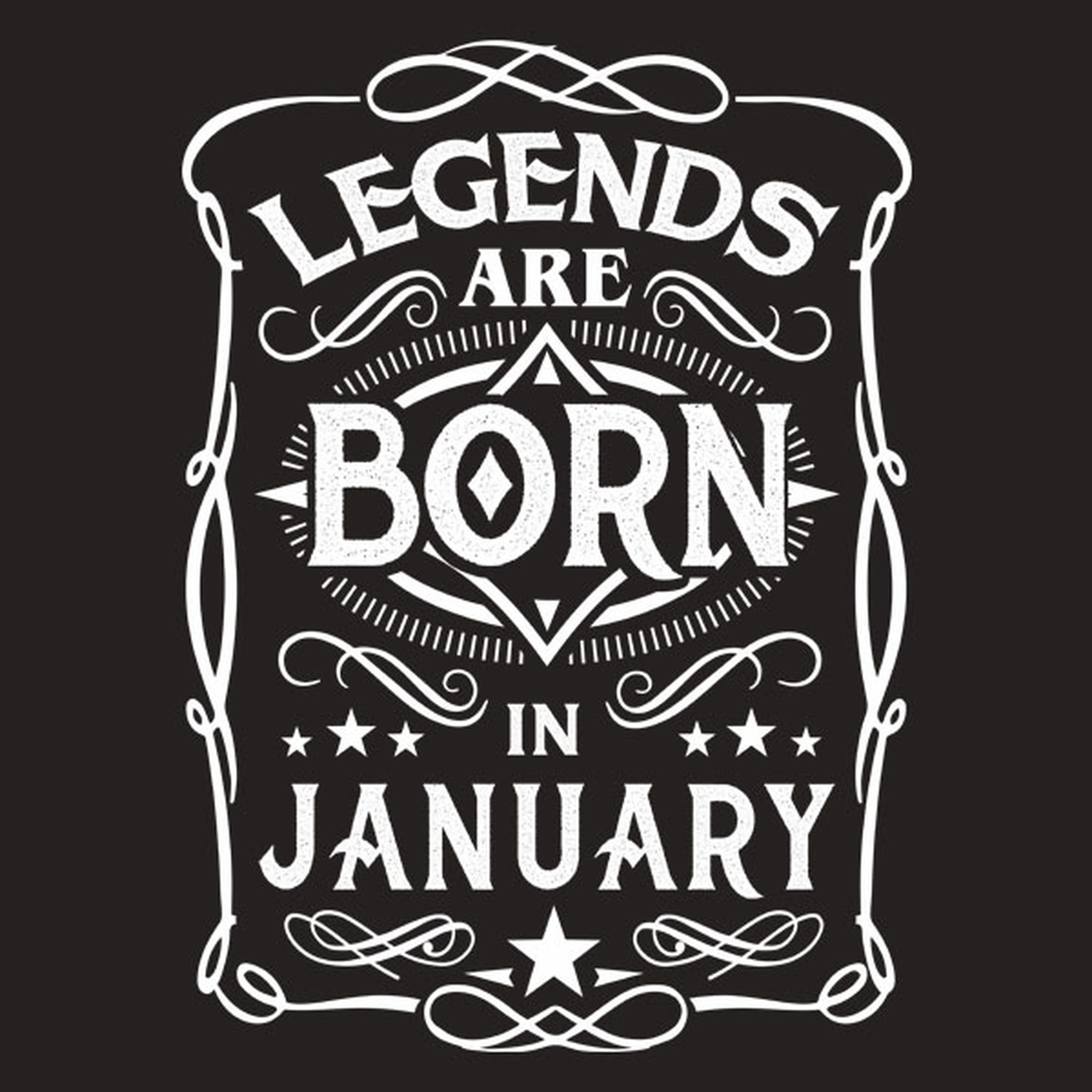Legends are born in January - T-shirt