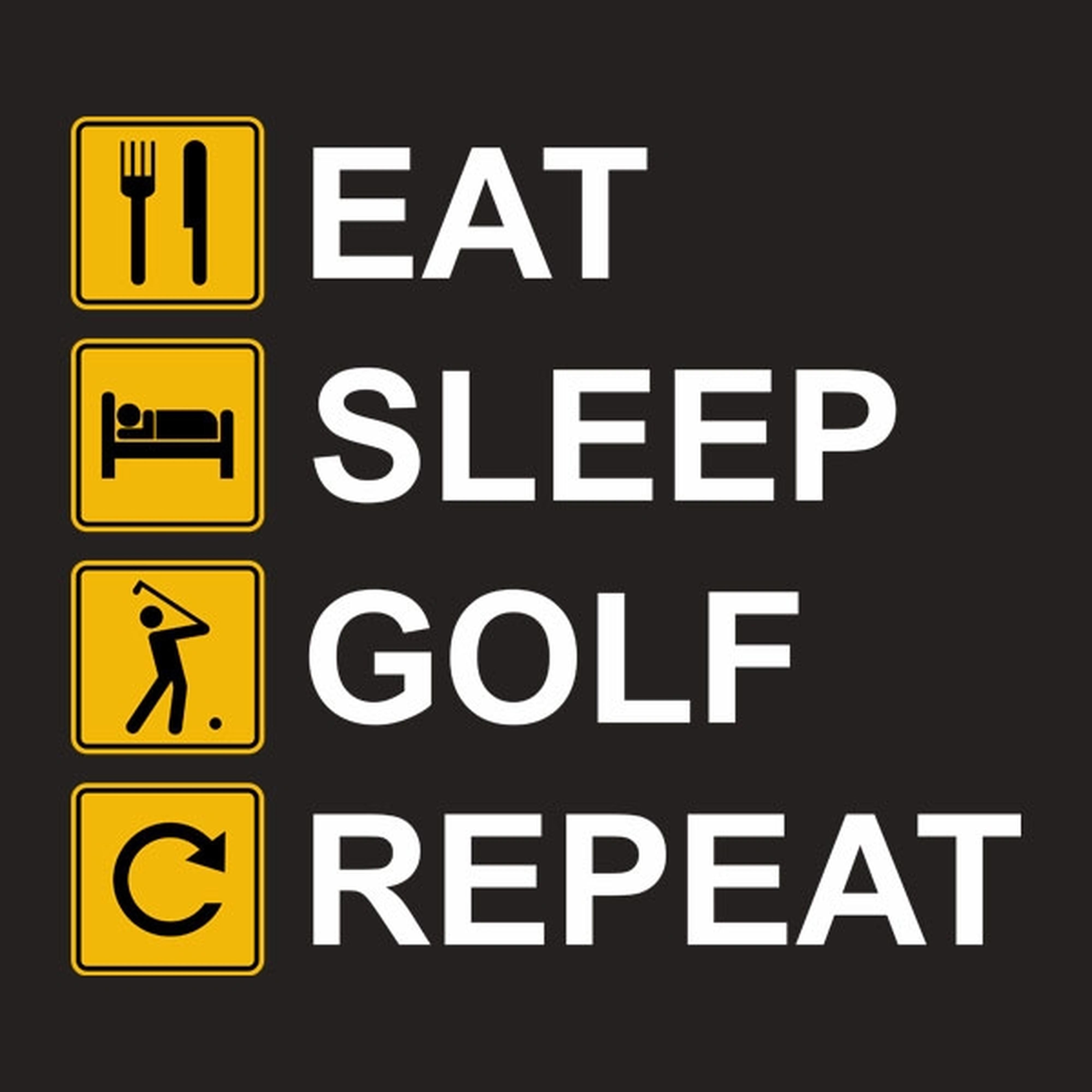 Eat Sleep Golf Repeat - T-shirt