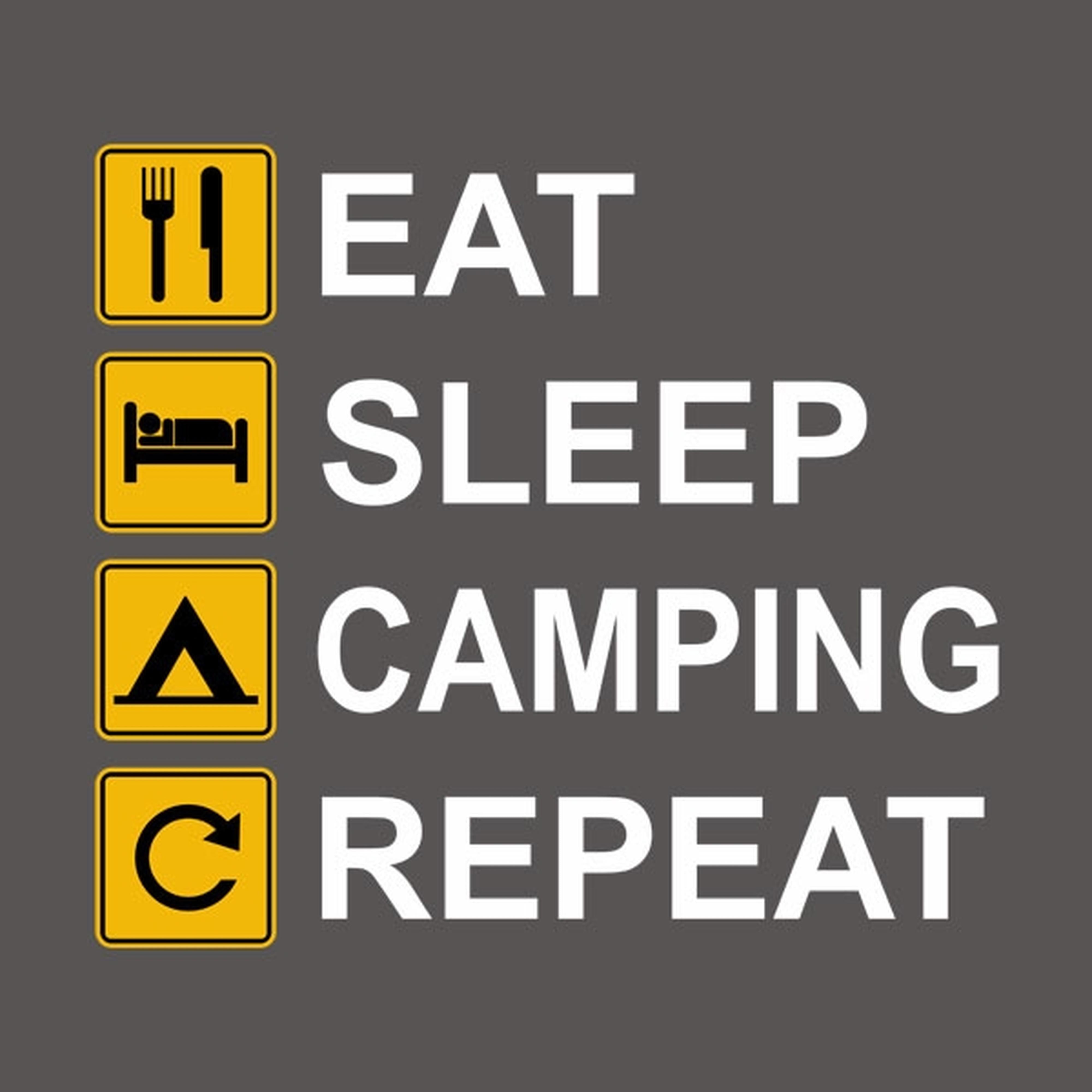 Eat Sleep Camping Repeat - T-shirt