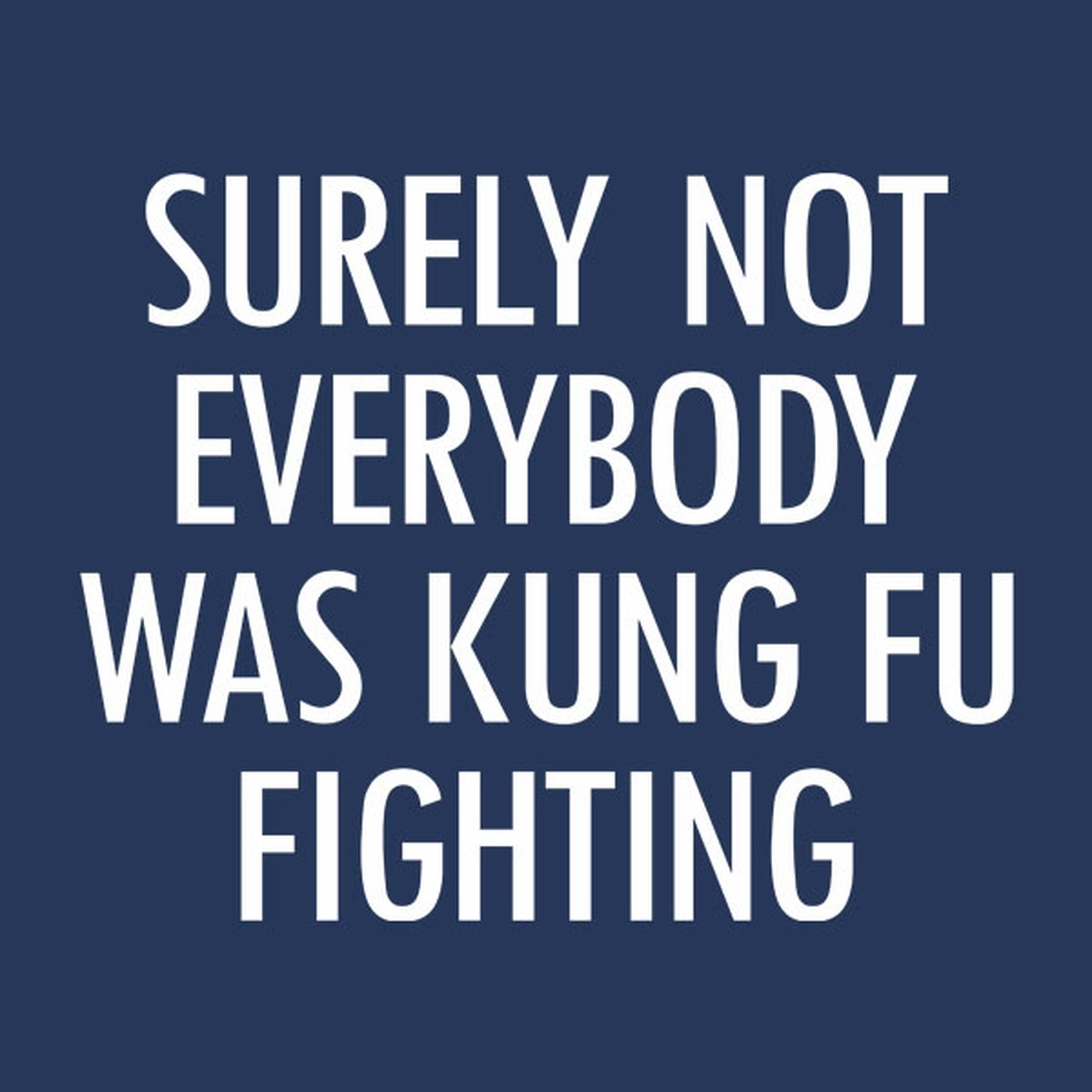 Surely not everyone was Kung Fu fighting - T-shirt