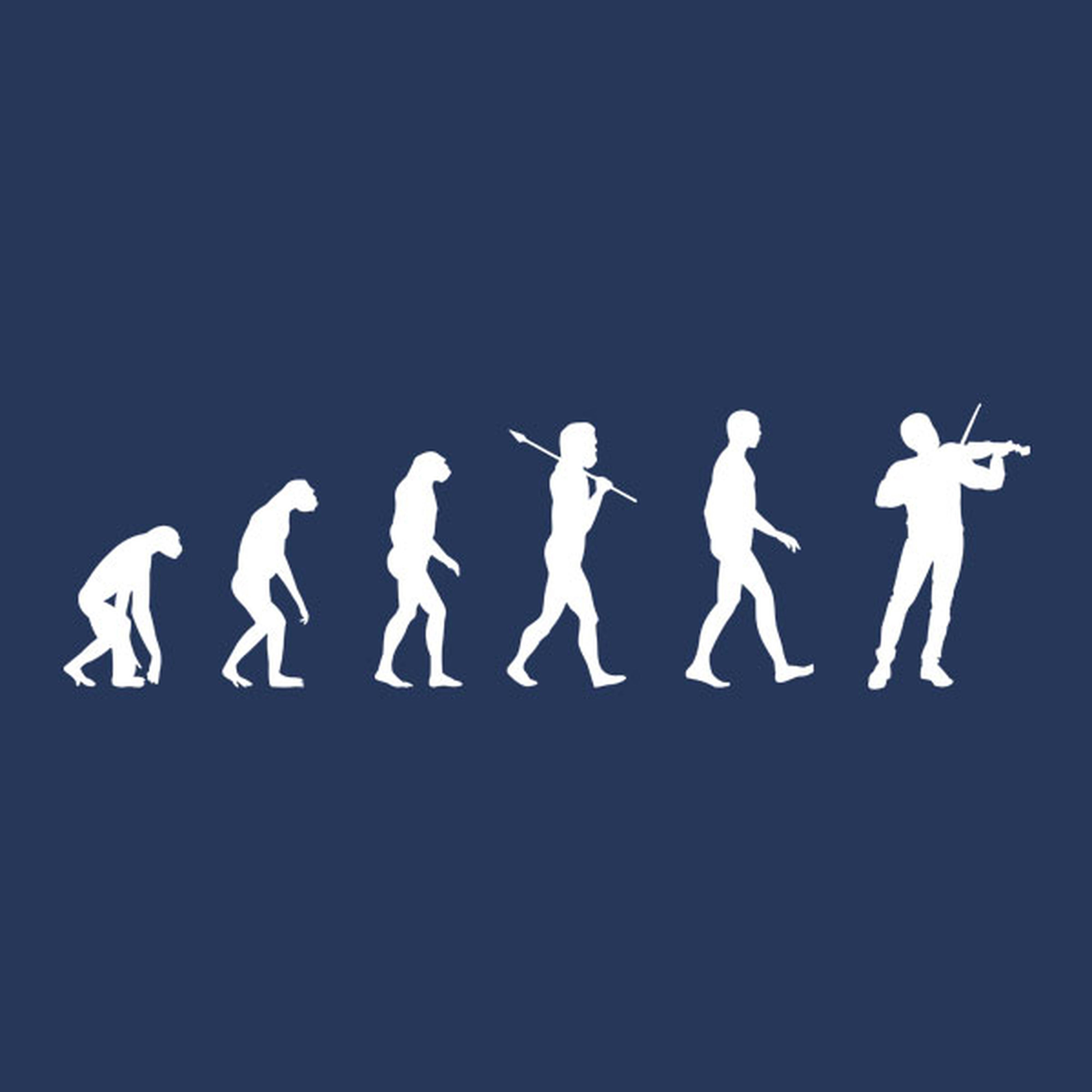 Evolution of violinist T-shirt