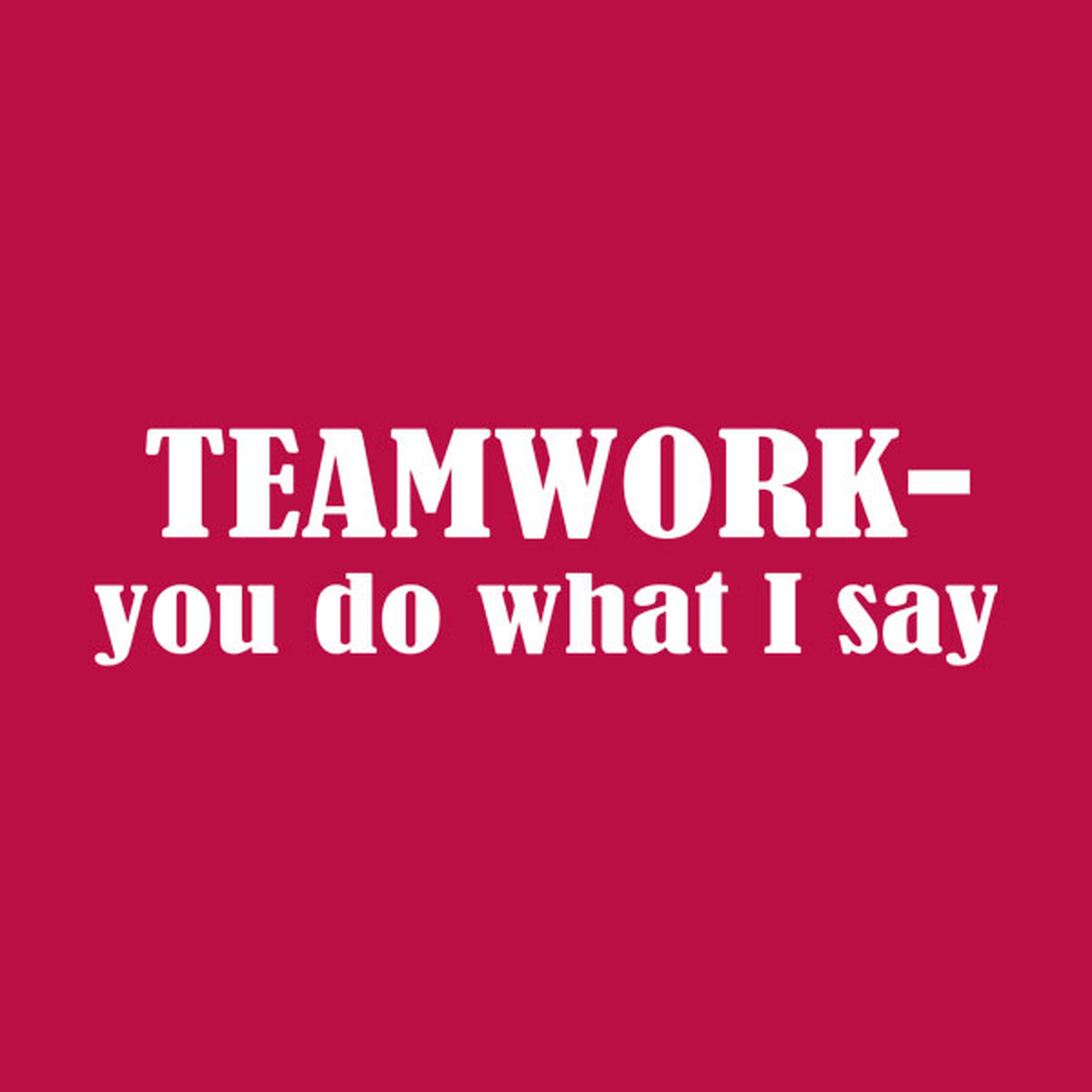 Teamwork - you do what I say - T-shirt