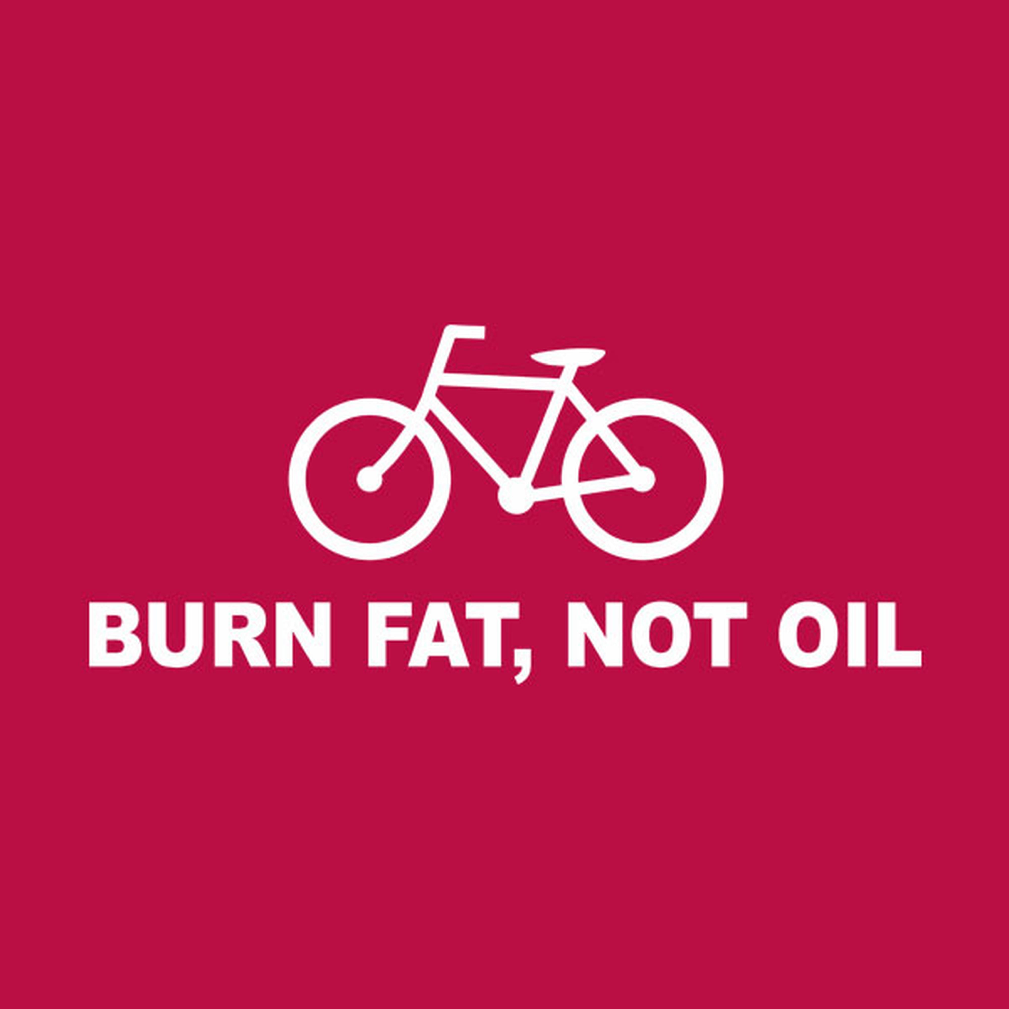 Burn fat, not oil - cycling T-shirt