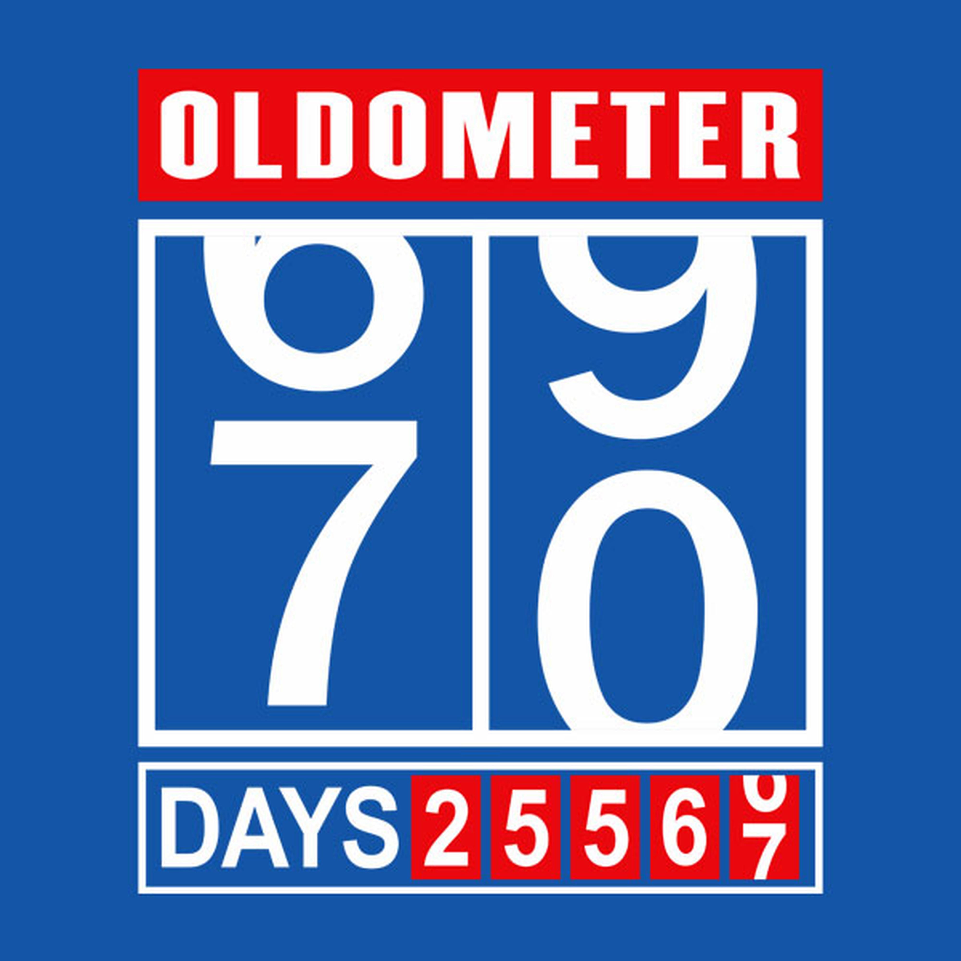 Oldometer 70th birthday - T-shirt