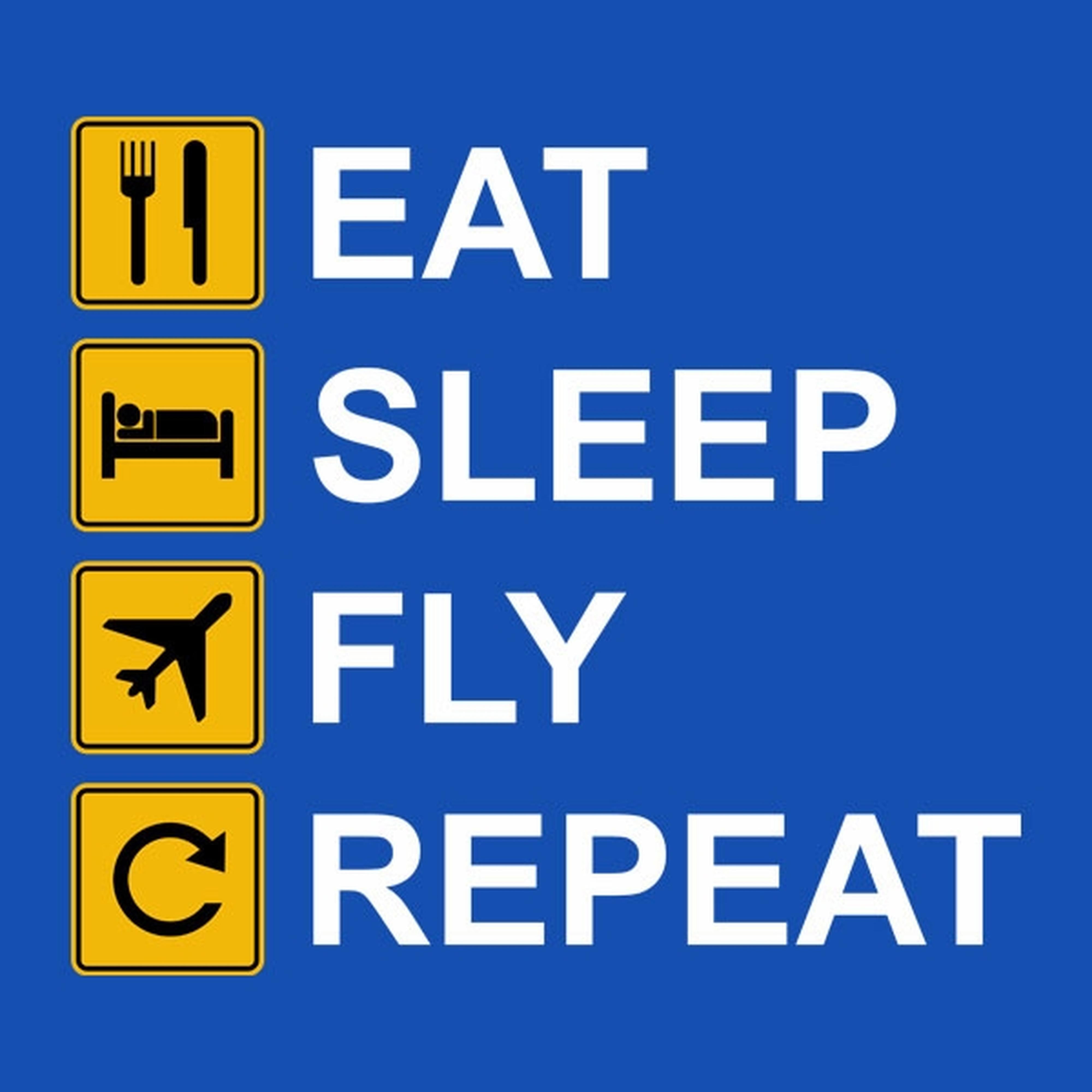 Eat Sleep Fly Repeat - T-shirt