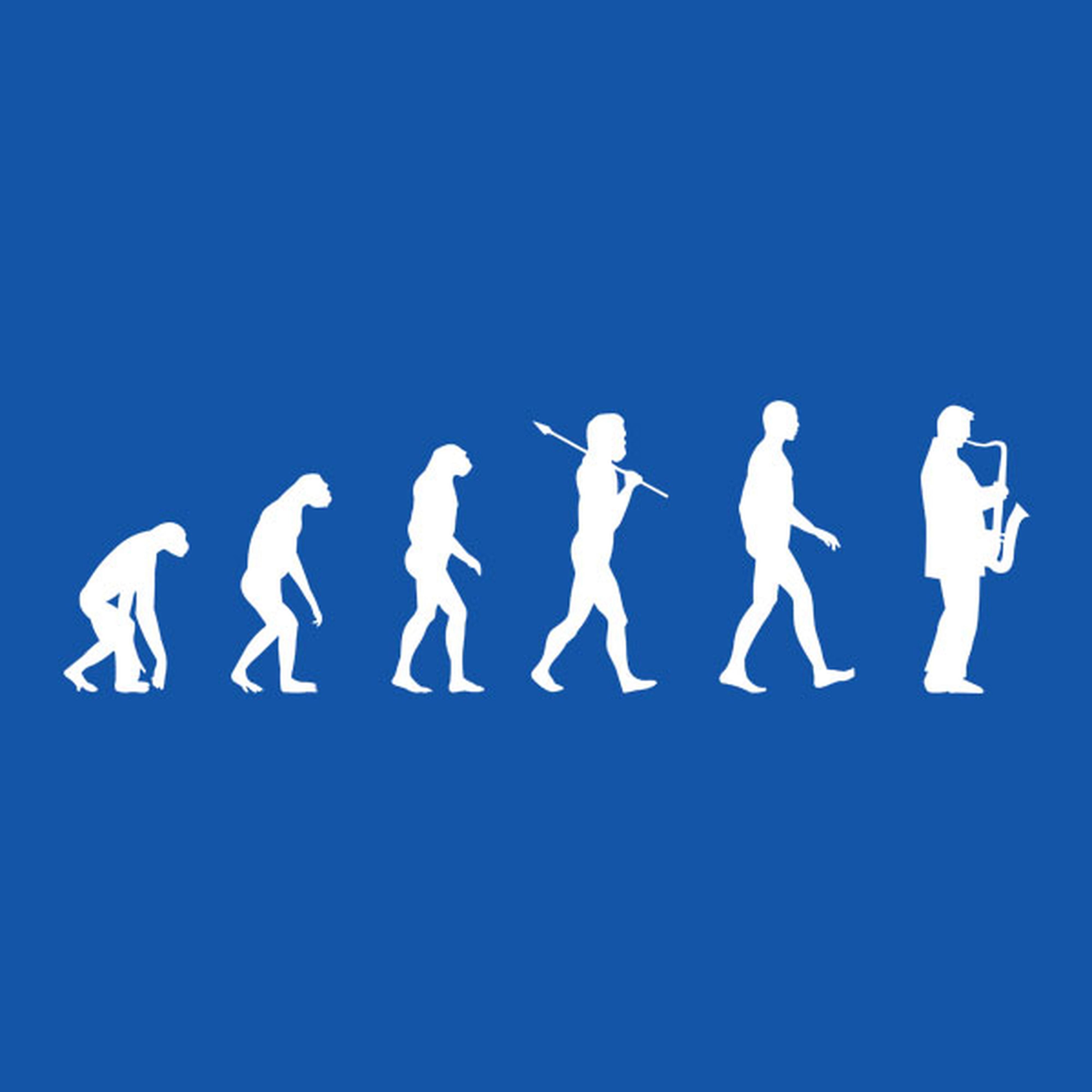 Evolution of saxophone player T-shirt