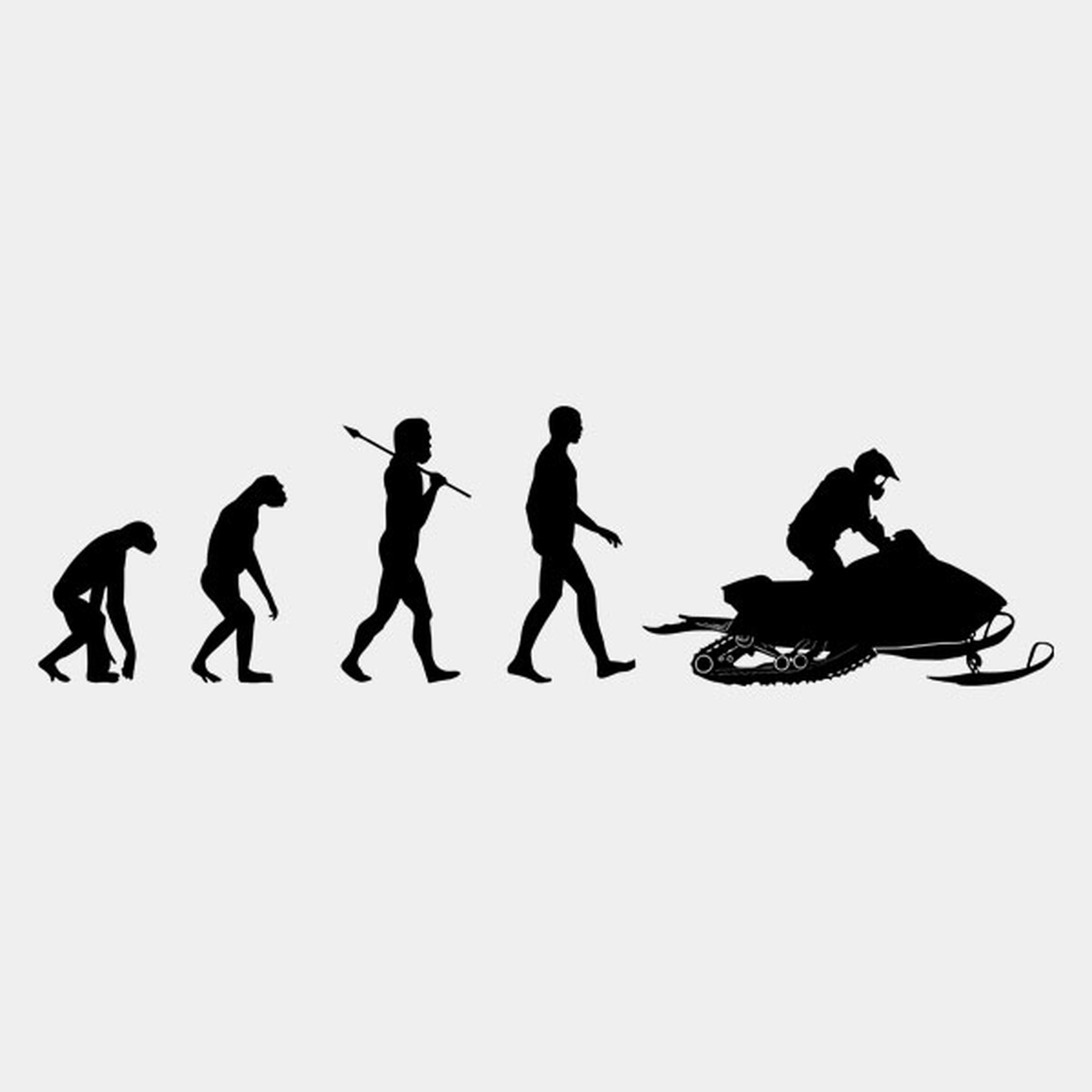 Evolution of snowmobile - T-shirt
