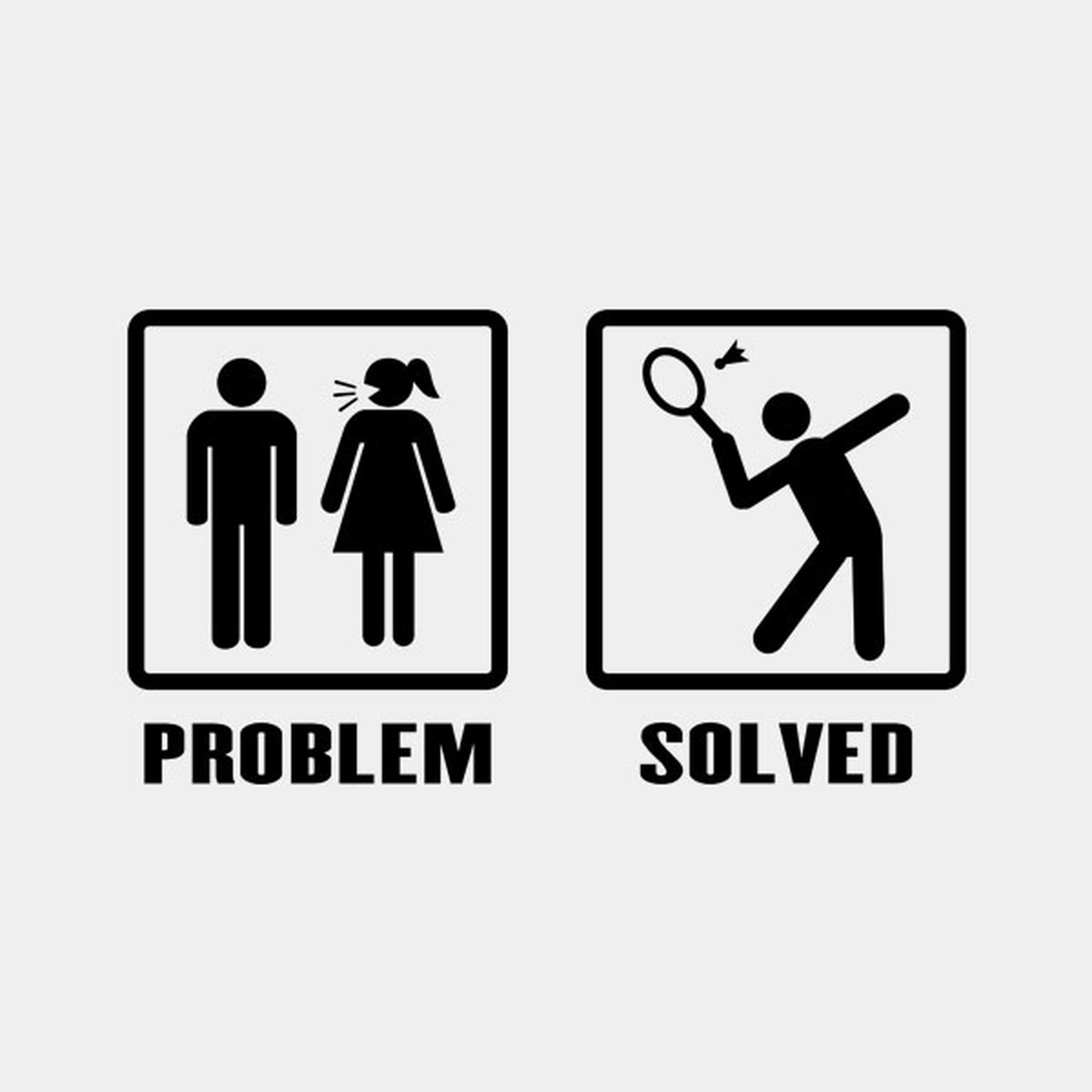 Problem - Solved (Badminton) - T-shirt
