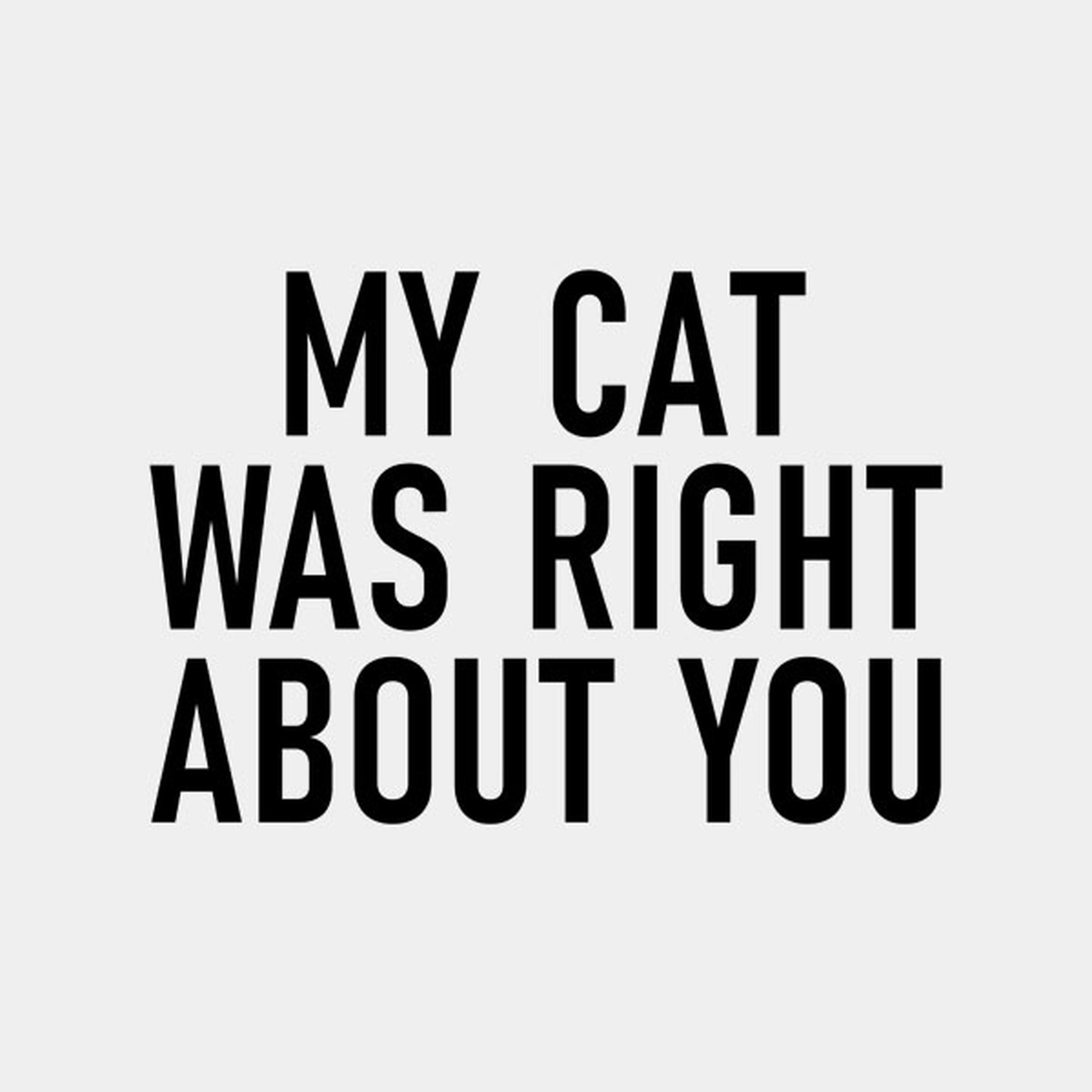 My cat was right about you - T-shirt
