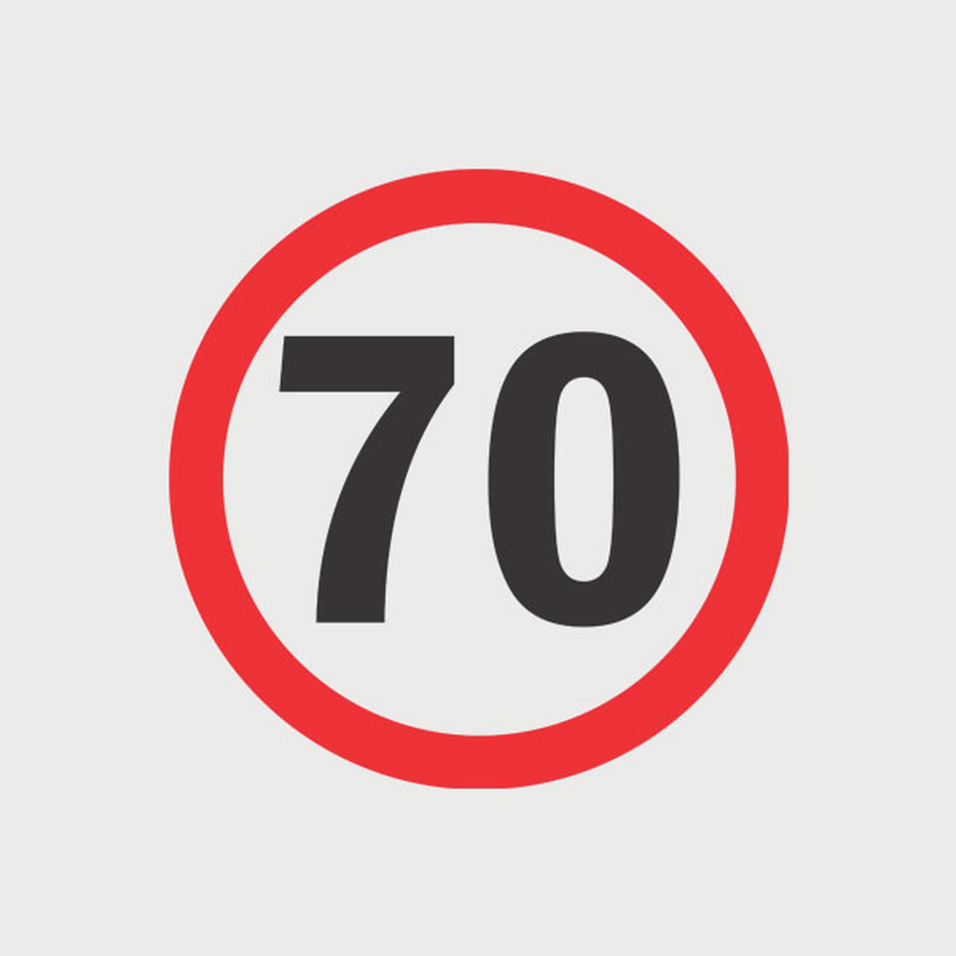 Road sign 70
