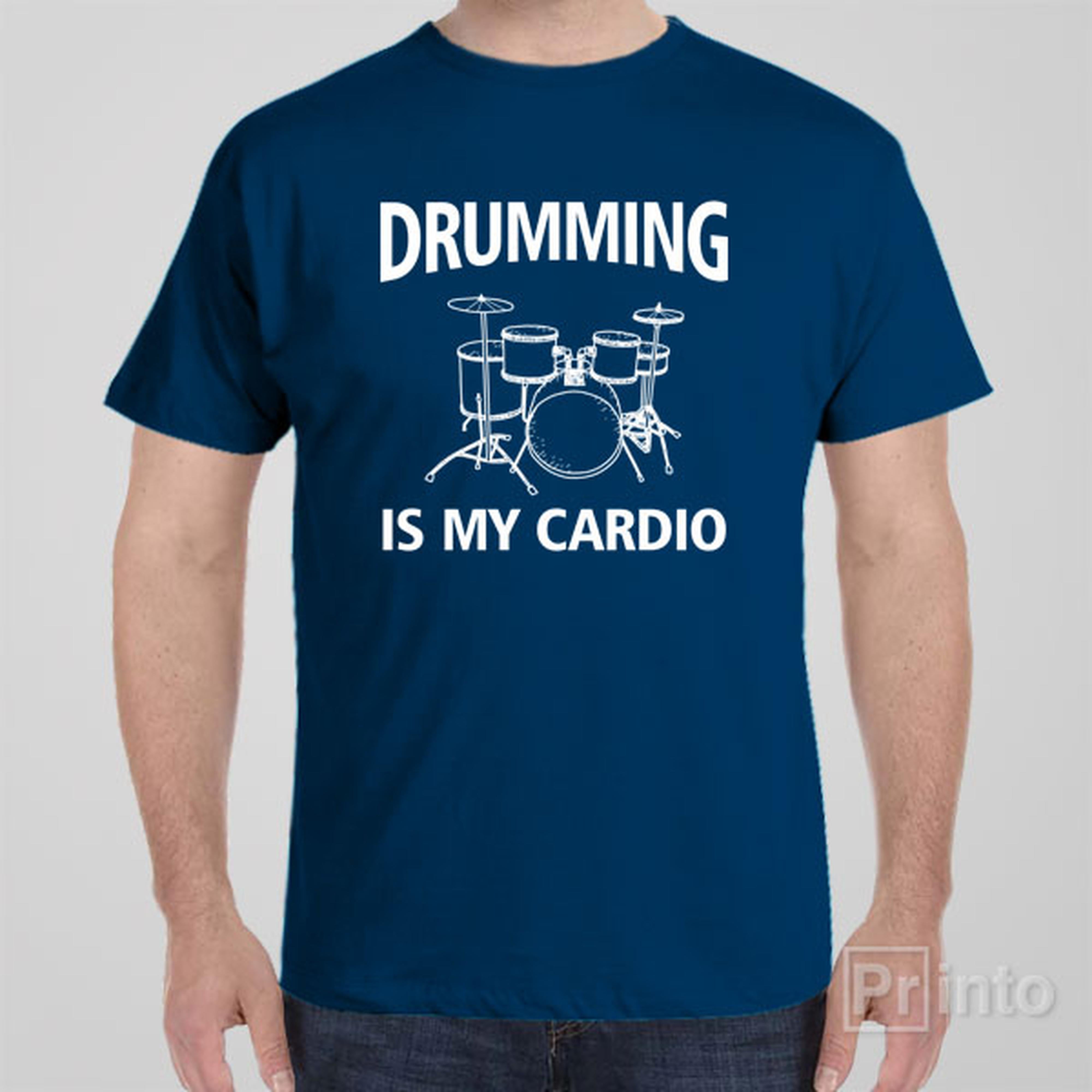 drumming-is-my-cardio-t-shirt
