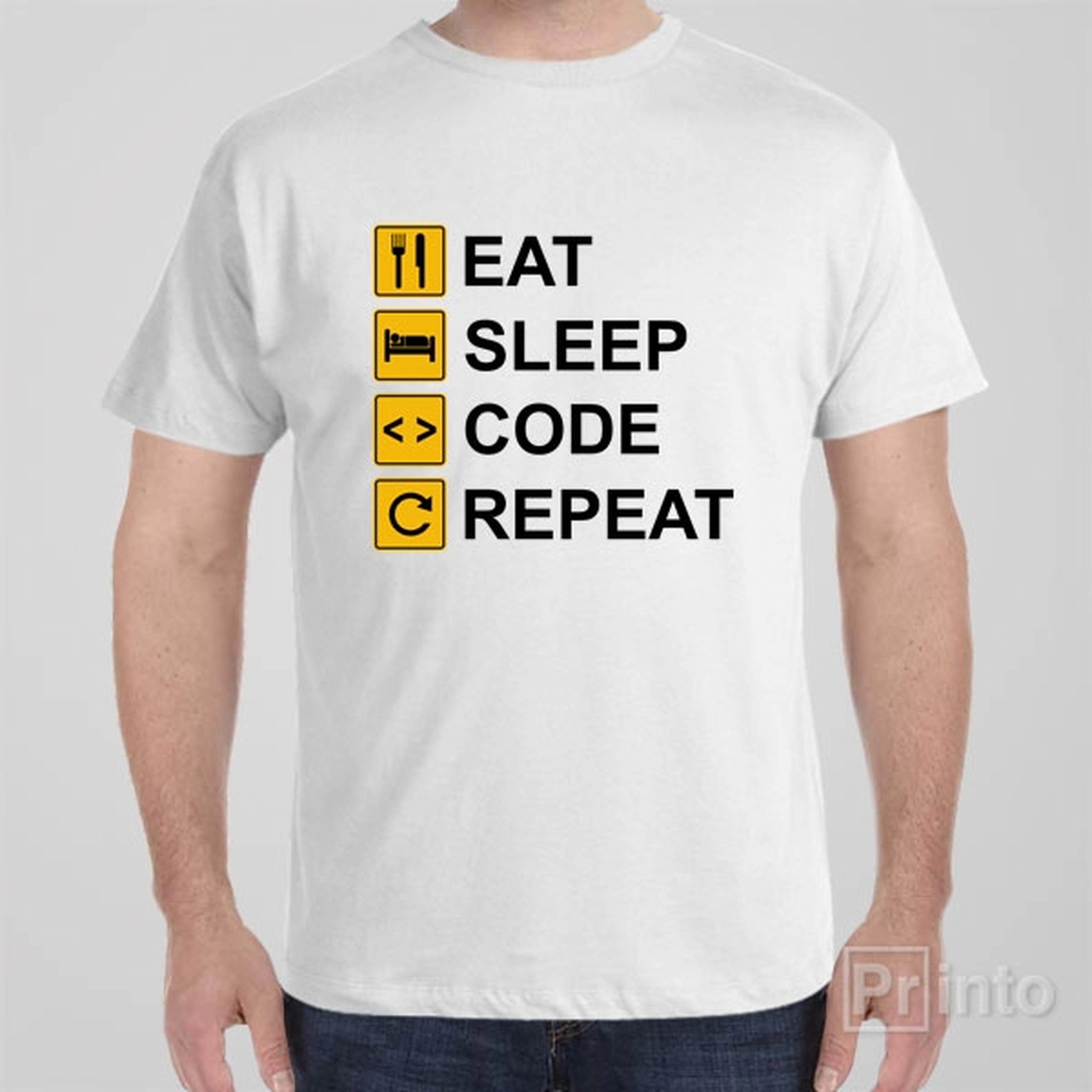 Cool T-shirt - Eat Sleep Code Repeat – PRINTO