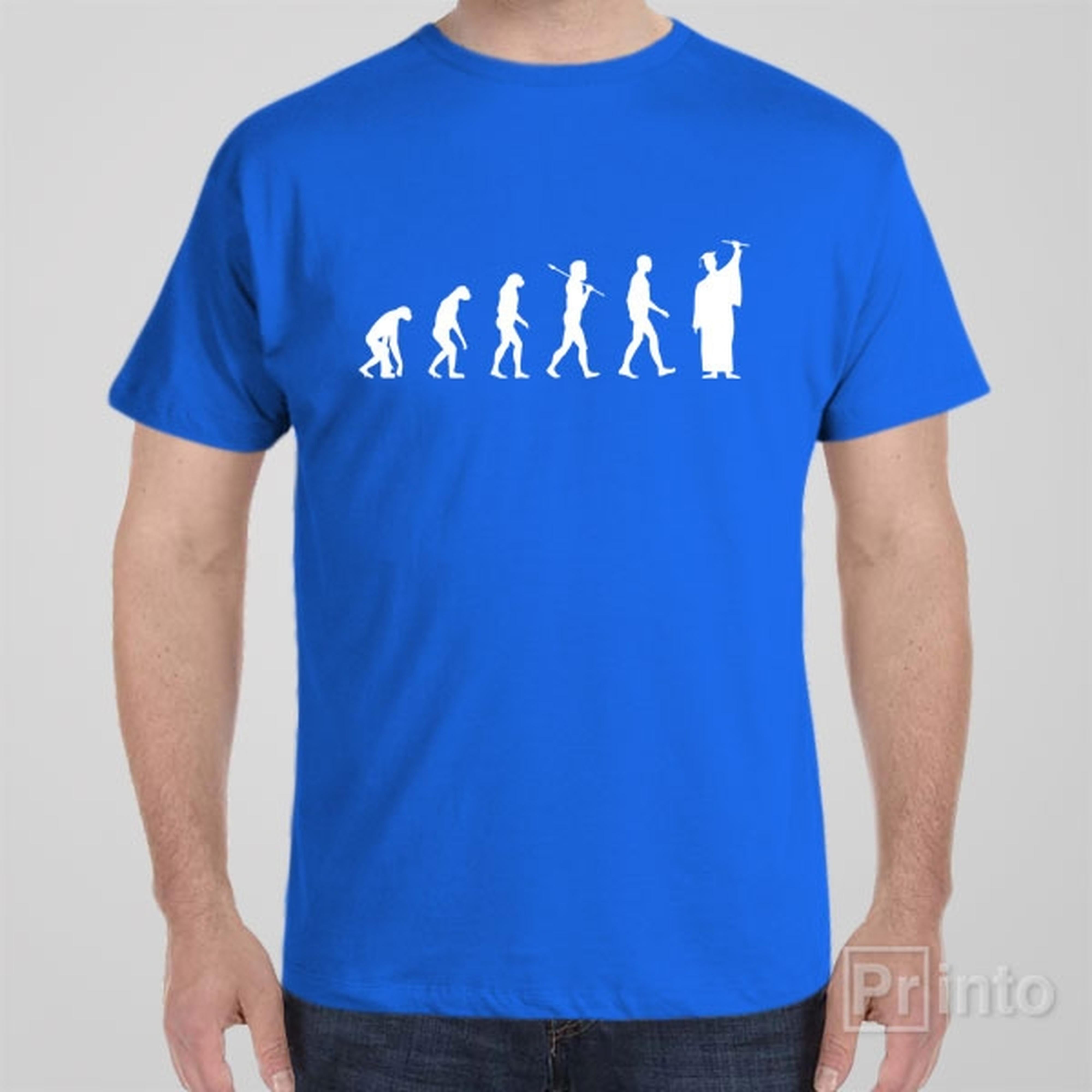 Graduation Evolution Evolution of graduation - Funny T-shirt – PRINTO