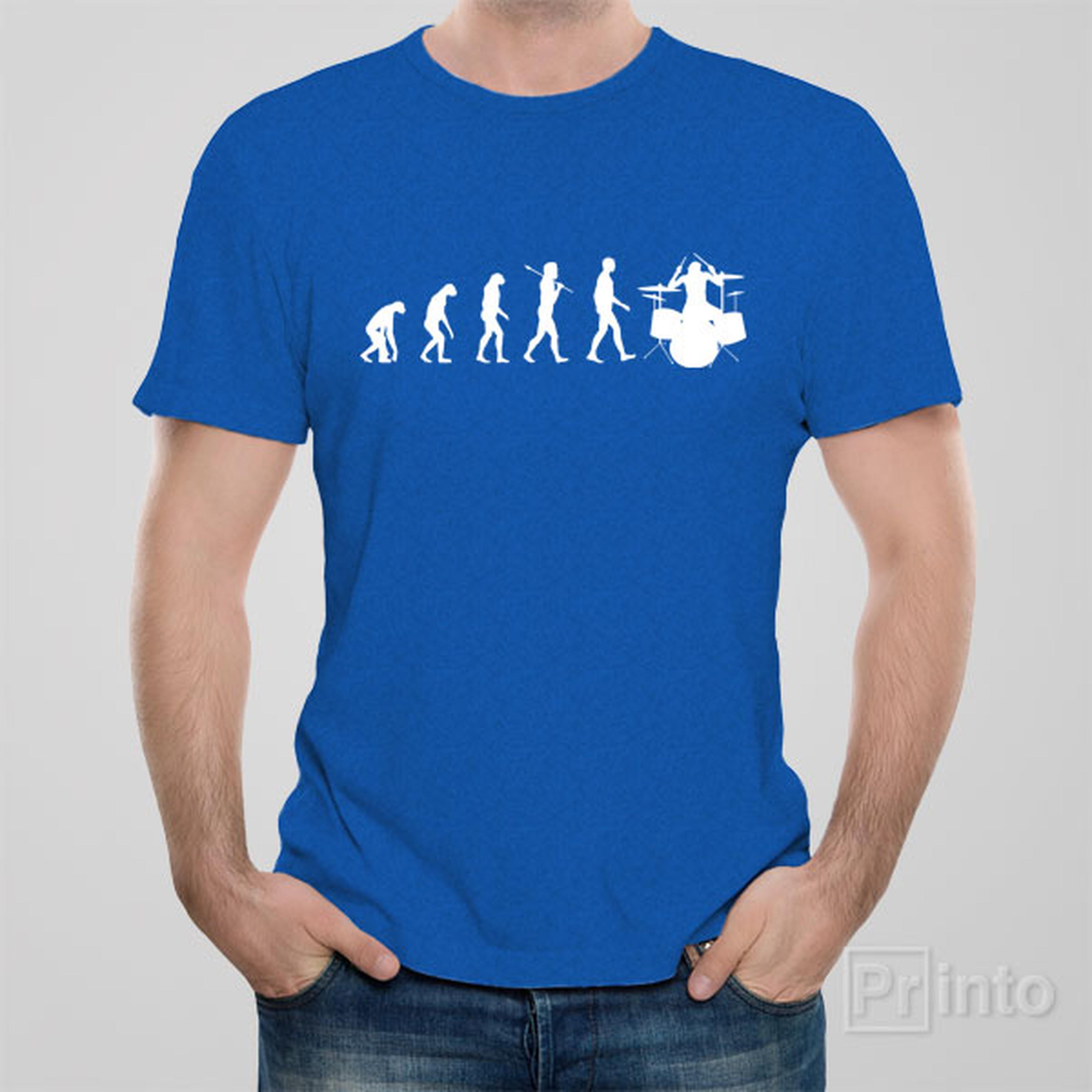 evolution-of-drummer-t-shirt