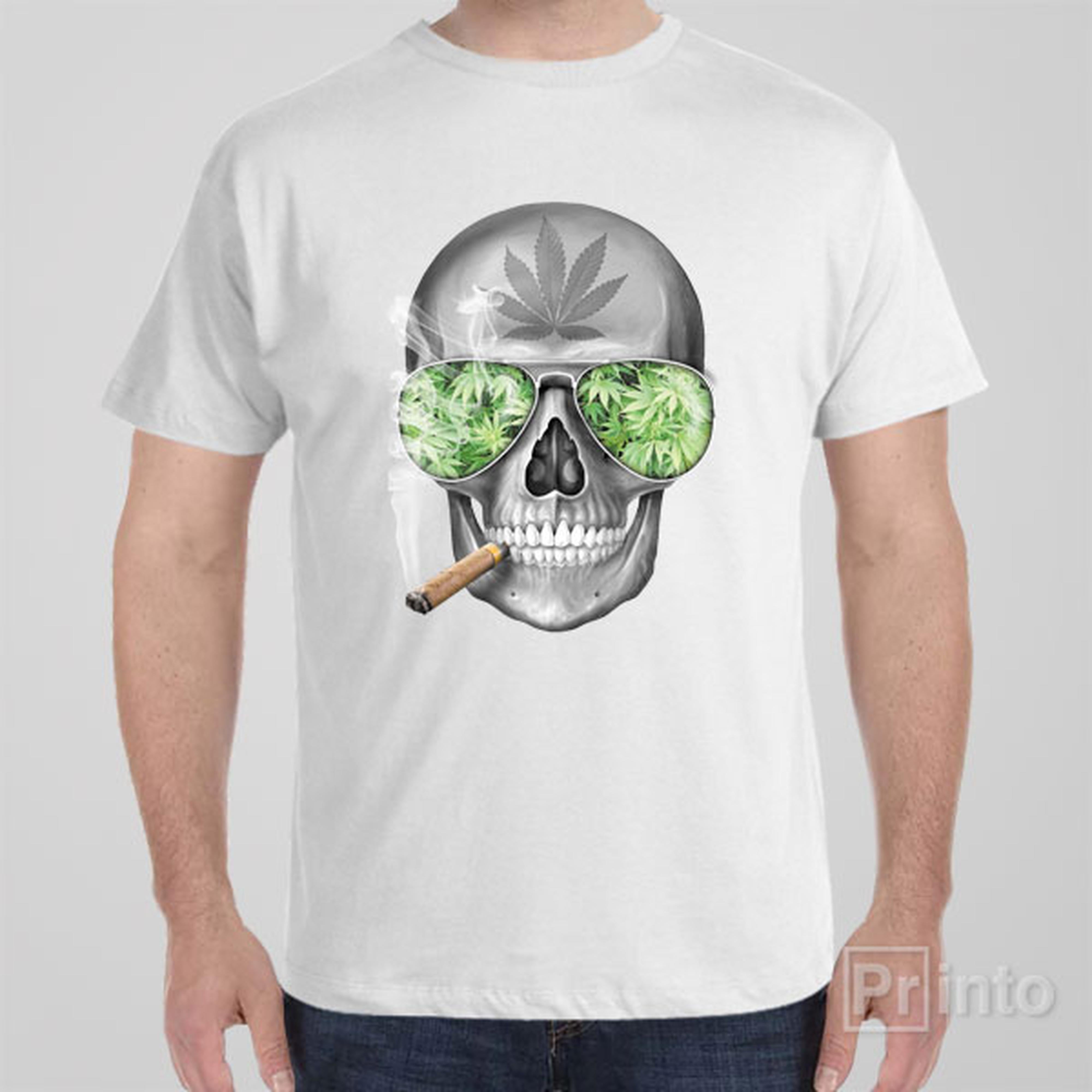 smoking-skull-t-shirt