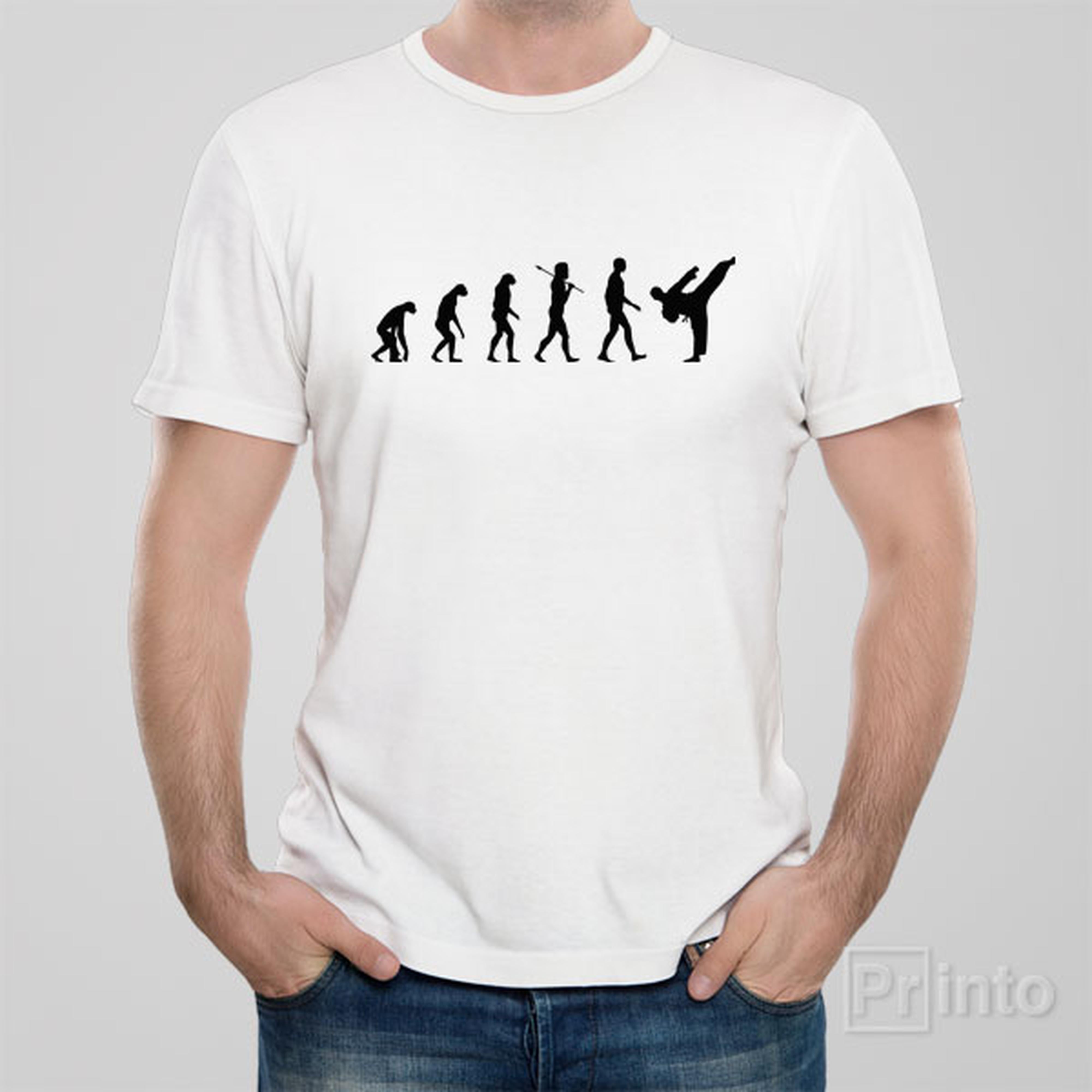 evolution-of-karate-t-shirt