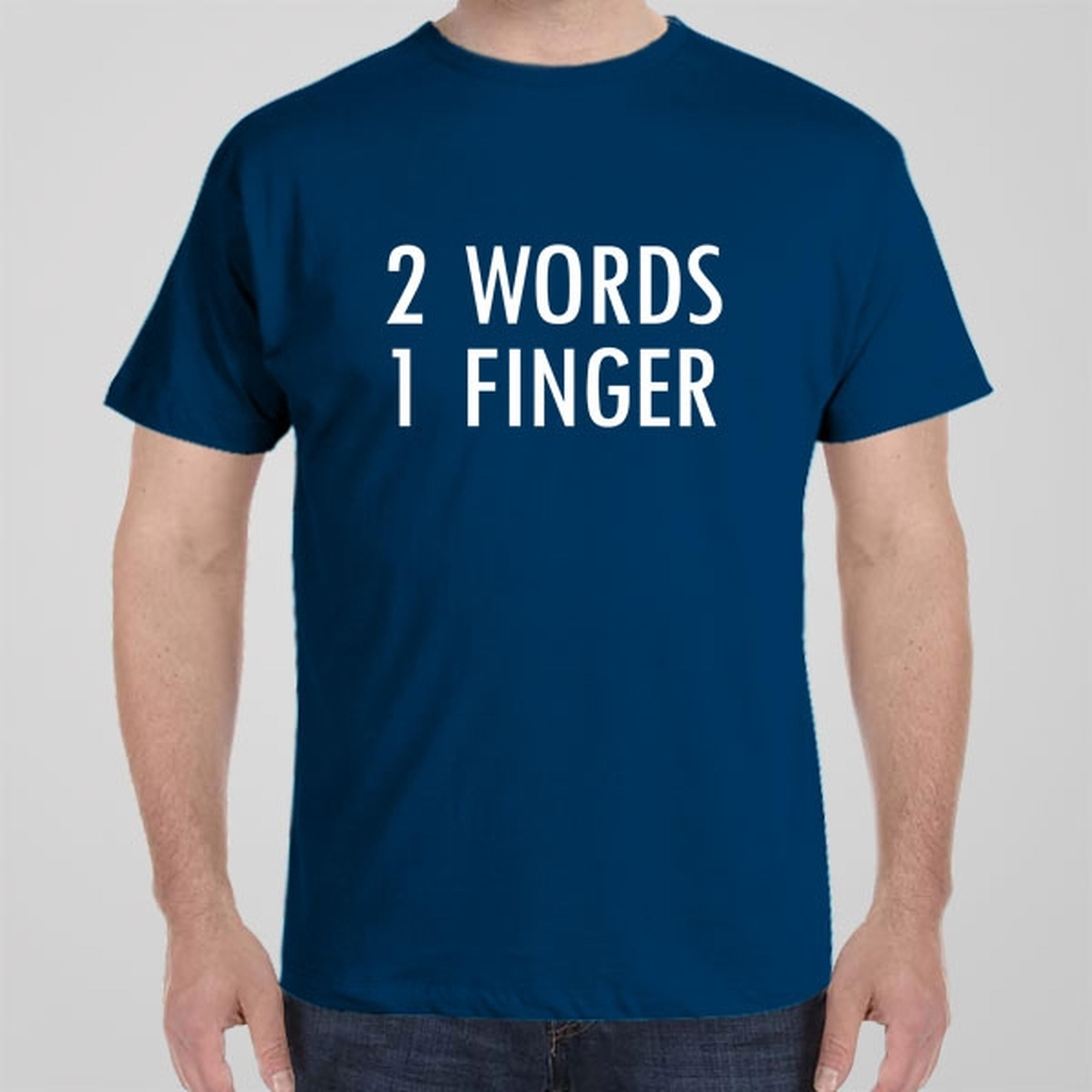 2-words-1-finger-t-shirt